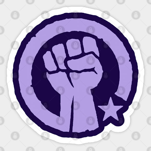 Lavender Revolution Fist Sticker by skittlemypony